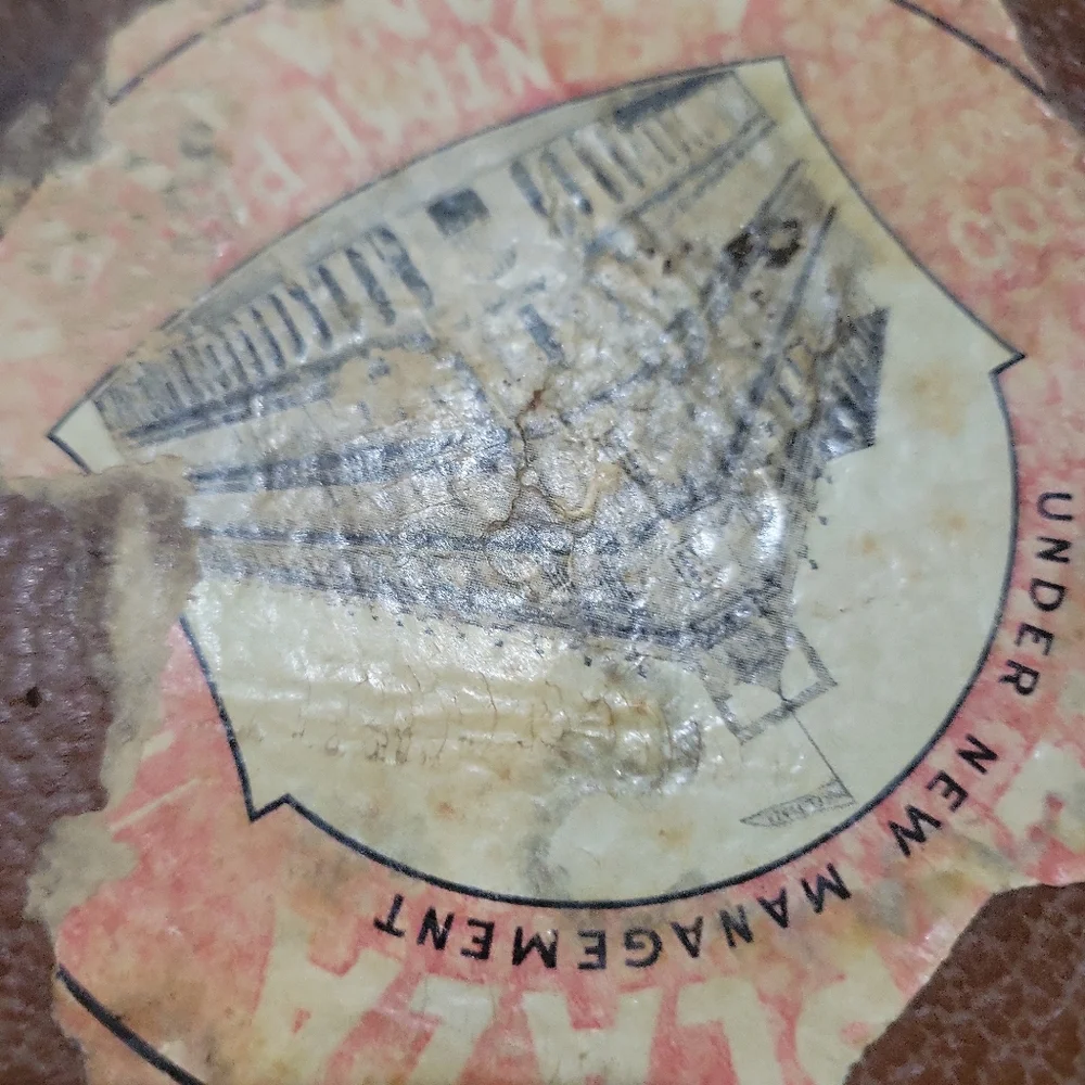 Unique Vintage luggage For a Havana hat...? leather w/ original travel stickers